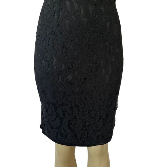 MARINA Black Lace Mini Dress - Picture 6 of 15